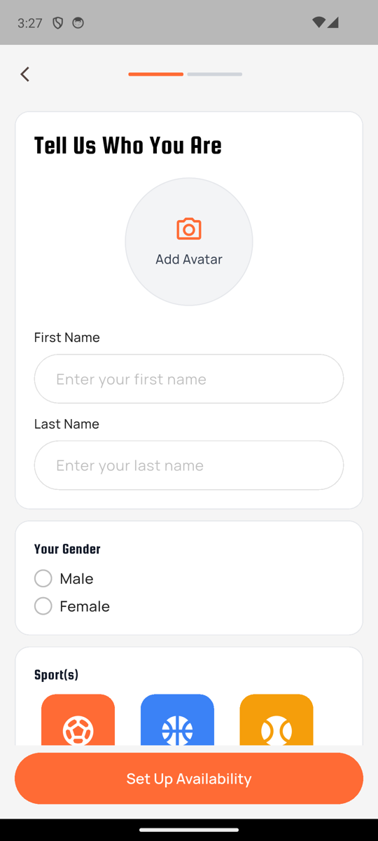 Profile setup official