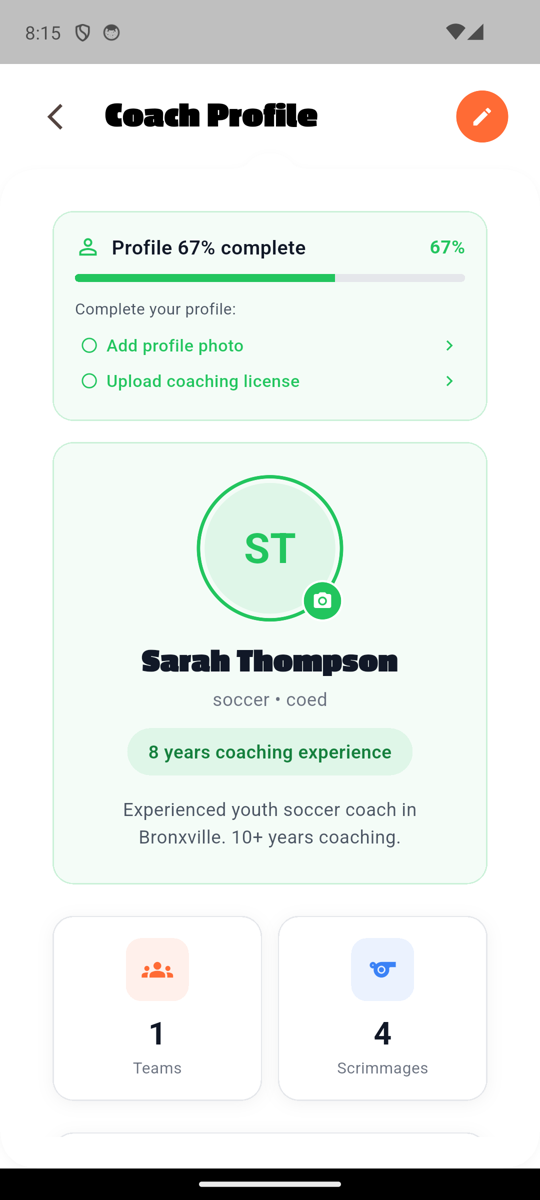 Coach profile