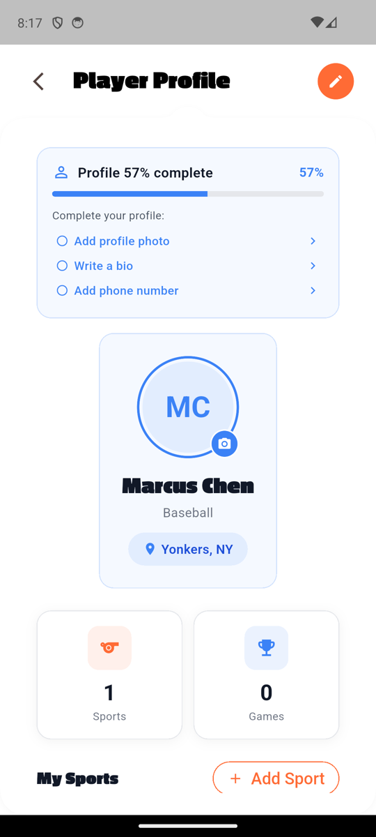 Player profile